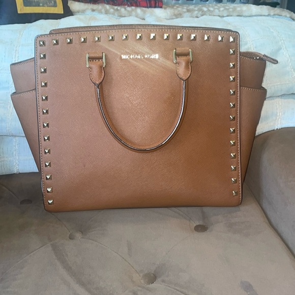 Michael Kors Handbags - Michael Kors vintage studded Selma satchel like NWOT